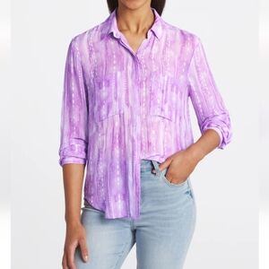 NWT-BELLA DAHL Hipster Relaxed Button Down Top